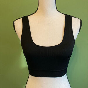 Women's Primark Black Ribbed Sports Bra Size M (8/10)